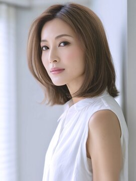 アルトリスト(Altruist Aging×HAIR&SPA) ★ダークアッシュ大人ガーリーボブ着物ミディアムレイヤーカット