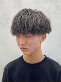 縦落ちツイストパーマ/ツーブロマッシュ