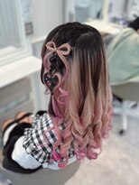 ヘアセットサロン ミント(Hair set salon MINT)&nbsp;編みたらし髪リボン×ハート