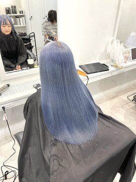 ヴィア(Via) ハイトーン/ケアブリーチ/ダブルカラー/ペールブルー