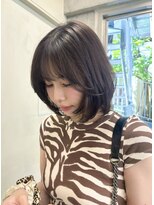 キーチェ 梅田中崎町(keych)&nbsp;レイヤーカット/オリーブベージュ/ブリーチなし/髪質改善/梅田