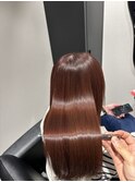 チェリーブラウンカラー×髪質改善ブローアウトトリートメント