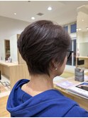 【古賀新宮】大人ショート×白髪ボカシカラー50代60代