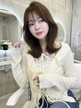 アリュウル 表参道(ALLURE) 外ハネくびれミディ＊レイヤーカット/顔周りカット＊藤原