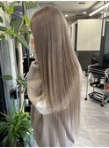 20代30代冬カラー◎韓国風ロングホワイトベージュ☆
