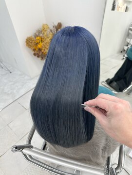 《sheer /稲葉》#ダブルカラー#ネイビーブルー#髪質改善カラー