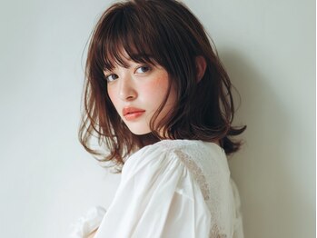 リタ いわき(Lita)の写真/顔まわりのバランスを大切に、さりげなく小顔に見えるシルエットへ。【いわき/髪質改善/縮毛矯正/前髪】