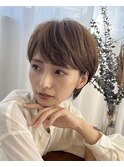 30代40代50代前髪あり銀座ひし形レイヤーショート分け目なしE