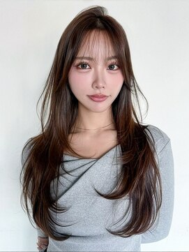 アイティーバイアルバム 八王子店(IT by ALBUM) 顔周りレイヤー韓国ヘアロング前髪カット_F21250