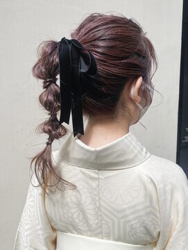 レア 表参道(L'ea) 大人ガーリー/結婚式ヘアセット/カチモリ/シニヨン/編みおろし