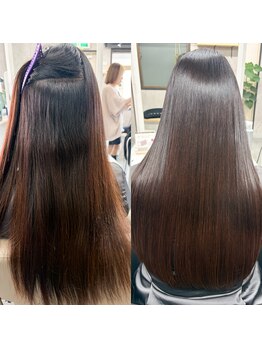 ウル バイ ドット(ulu by dot.)の写真/艶髪ストレートで垢抜け！前髪から全体まで自然に決まり、朝のセットも楽々♪ [町田駅/縮毛矯正/髪質改善]