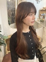 アミュレ ヘア サロン(Amule hair salon)&nbsp;顔周りカットモカブラウンカラー2026おすすめ結んでも可愛い