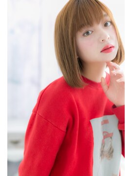 ヘアアンドビューティー ミック(Hair & Beauty miq) シースルーバング☆彡甘辛ハイトーンミディ