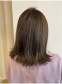 【#ベイクドベージュ】×外ハネ切りっぱなし