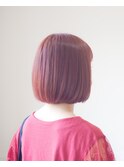 ラズベリーカラー　BOBスタイル
