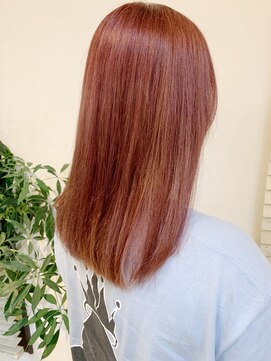 ラ メール ヘア デザイン(La mer HAIR DESIGN) ピンクブラウンカラー×艶ロング