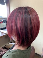 プレッソヘアー Presso hair&nbsp;カラートリートメント　えのぐカラーでピンク