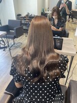 エヌプラス(N+)&nbsp;くびれヘアアプリコットオレンジ夏ハイライトカラー