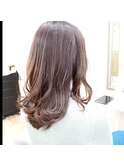 ミディアムレイヤー×アッシュベージュ