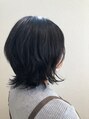 ヘアブロス 水戸店(hair BROS)&nbsp;アッシュブラックとショートウルフカットでお洒落に！[ショート]