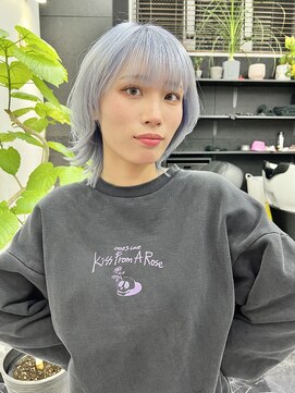 チュダック(ChuDuck) 韓国風《ペールブルー》ハイトーン/ケアブリーチ/ダブルカラー