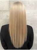 20代30代ダブルカラーブリーチ立体感グラデーション透明感