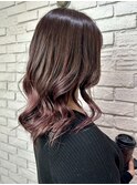 #ピンクブラウン#裾カラー#グラデーション#ブリーチ#イルミナ