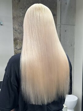 ソル ジングウマエ(SOL JINGUMAE) 原宿ペールピンクベージュブロンドシルバー顔周りレイヤー韓国風