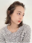 外ハネボブ大人可愛い切りっぱなしボブ前髪なしボブアレンジ