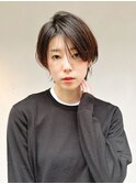 ナチュラルショート/大人ショート/うざバング/ハイライト/日吉