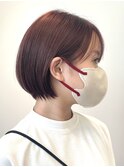 ピンクベージュ*ショートボブ*ショート*ボブ