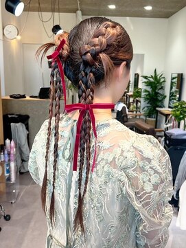 グッドライフヘアー(GOOD LIFE hair) 『カチモリ×リボン華やかガーリースタイル』