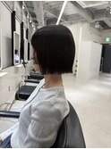 切りっぱなしボブ×ステップカット