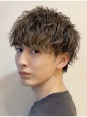 銀座ソフトツイストスパイラルパーマ縦落ちパーマメンズマッシュ