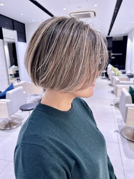 地毛残し　ハイライト　ローライト