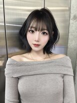 ロンド レア 天神大名店(Lond Le’a) 黒髪カタログ/オリーブグレー/ココアベージュ/小顔に見せるヘア