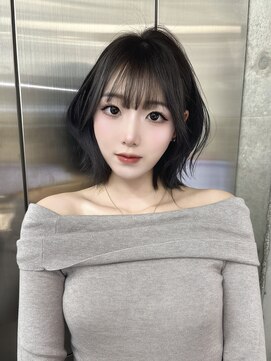 ロンド レア 天神大名店(Lond Le’a) 黒髪カタログ/オリーブグレー/ココアベージュ/小顔に見せるヘア