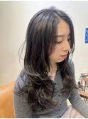 レディースロングレイヤースタイル