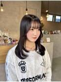 イメチェン/ピンクベージュ/アンブレラカラー/前髪/佐賀