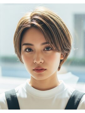 ラディシュ さがみ野(RADISH) 愛されショートボブ艶髪くびれレイヤーミルクティーベージュ