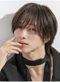 メンズニュアンスシースルラウンドマッシュウルフ