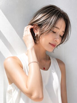 アッシュ 学芸大学店(Ash) ショートボブ/大人女性/オリーブグレージュ/脱白髪染め