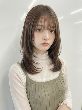 カバーヘア ブリス 北浦和(COVER HAIR bliss) ブリーチなしカラーオリーブベージュくびれミディ韓国風p北浦和