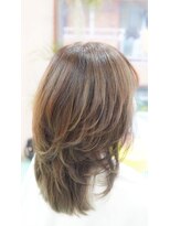 ネス(NESS) 毛先にハイライトの入ったマットベージュなレイヤー275