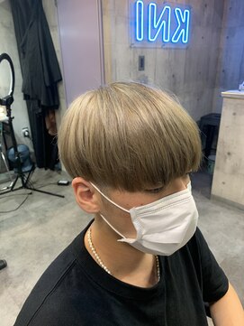 インク 渋谷(INK.) メンズマッシュ×ミルクティーベージュ