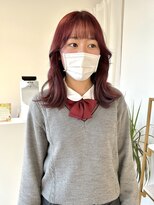 コト 福井大和田店(coto)&nbsp;福井　大和田　韓国ヘア　チェリーピンクレッド　卒業カラー