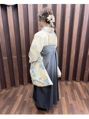 卒業式のヘアセット+袴の着付け