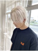 【racic】ホワイトカラー×メンズウルフカット10代20代30代
