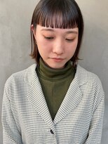 マム(mamu)&nbsp;ぱっつんミニボブ/ライトブラウン