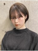ショート/小顔/ニュアンスパーマ/黒髪/ネビージュ[原宿]